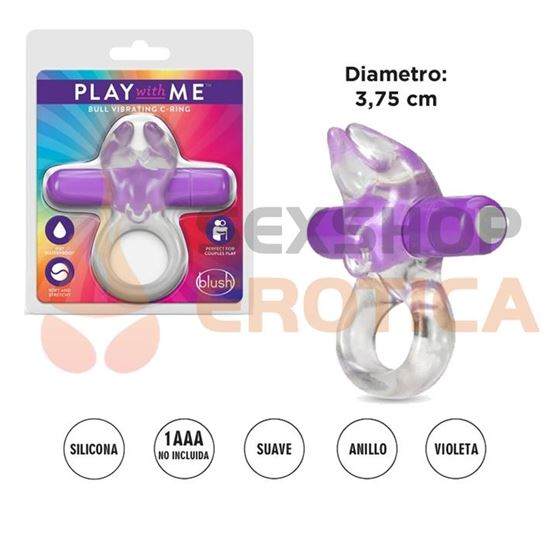 Anillo vibrador con forma de toro estimulador de clitoris